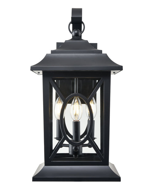 10'' Allbert Powder Coated Black 3 Light Wall Sconce