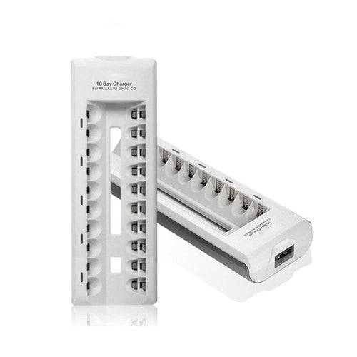 10 Bay AA/AAA NiMH & NiCd Battery Charger [discontinued] by ModMyPi - The Pi Hut