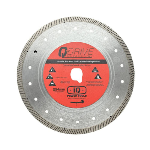 Diamond cutting disc 254 mm Q-Drive Plus-Tile Blade with holes on the edge