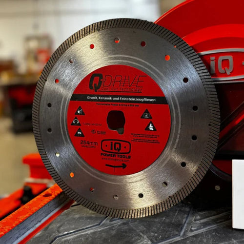 IQ Power Tools Diamond Cutting Disc Q-Drive Plus-Tile Blade, 254 mm, Boreholes