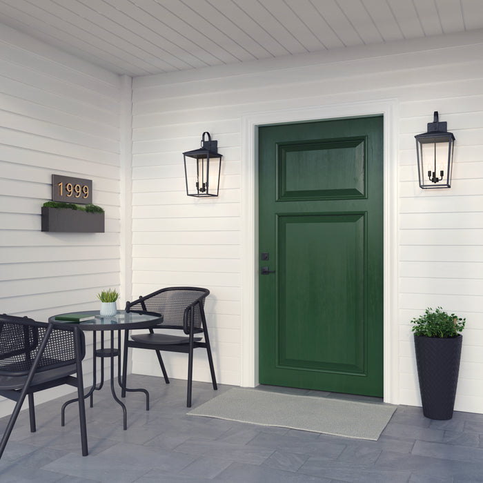 11'' Fetterton Powder Coated Black 3 Light Wall Sconce
