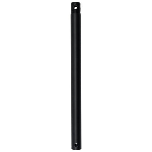 12-inch Matte Black Fan Downrod with 120V Input