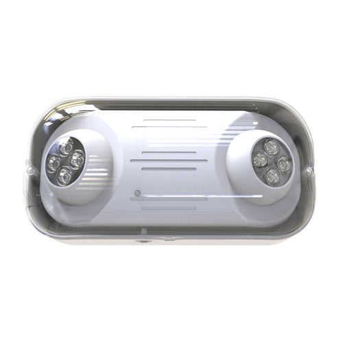 12-inch White Outdoor Emergency Light with 5W Output and 120-277V Input