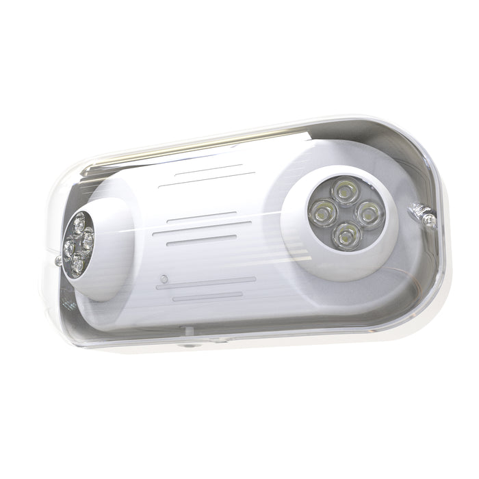 12-inch White Outdoor Emergency Light with 5W Output
