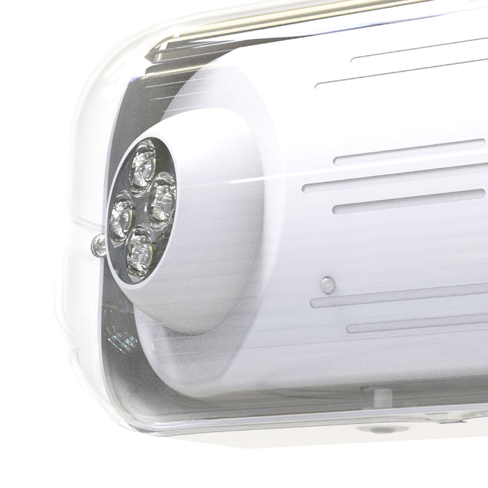 12-inch White Outdoor Emergency Light