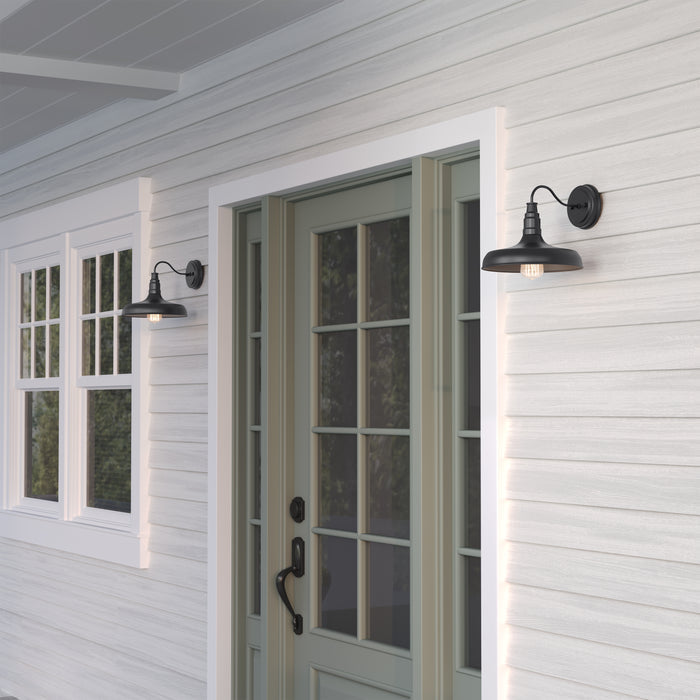 12'' Milltown Powder Coated Black 1 Light Wall Sconce