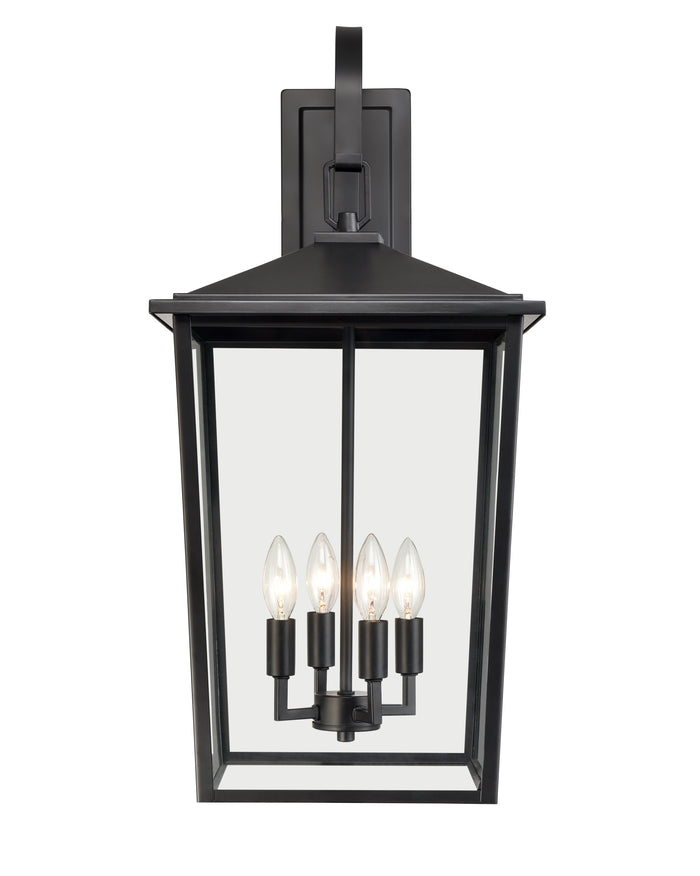 13'' Fetterton Powder Coated Black 4 Light Wall Sconce