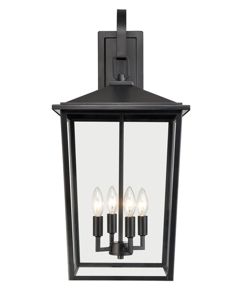 13'' Fetterton Powder Coated Black 4 Light Wall Sconce