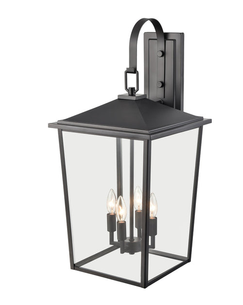 13'' Fetterton Powder Coated Black 4 Light Wall Sconce