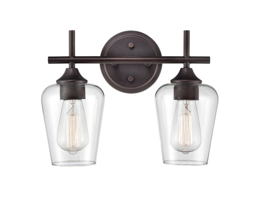 13.75'' Ashford Rubbed Bronze 2 Light Bath Vanity