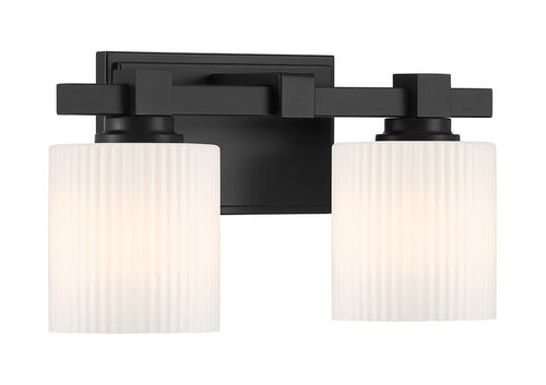 14'' Abelson Matte Black 2 Light Bath Vanity