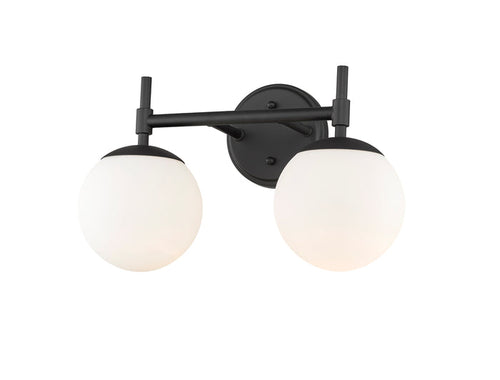 15.5''  Matte Black 2 Light Bath Vanity