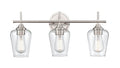 22'' Ashford Brushed Nickel 3 Light Bath Vanity