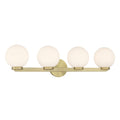 30.25'' Ardeva Vintage Brass 4 Light Bath Vanity