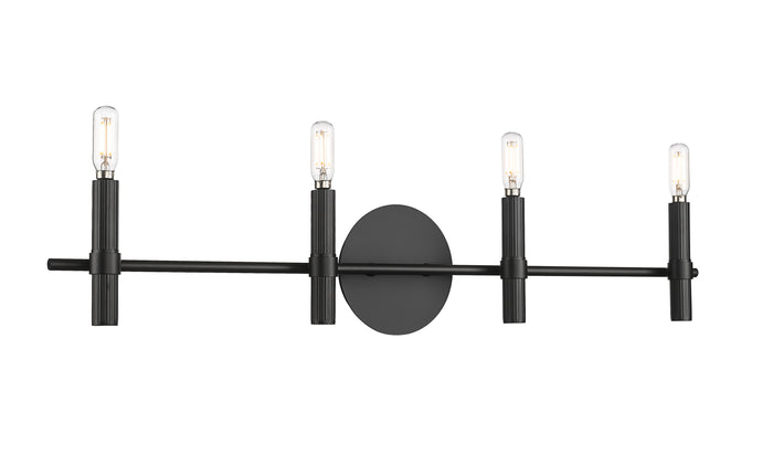 31.5'' Skyva Matte Black 4 Light Bath Vanity