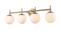 33''  Modern Gold 4 Light Bath Vanity
