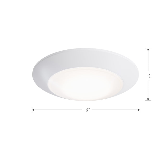 4-inch White Wall Light with 3000K Light