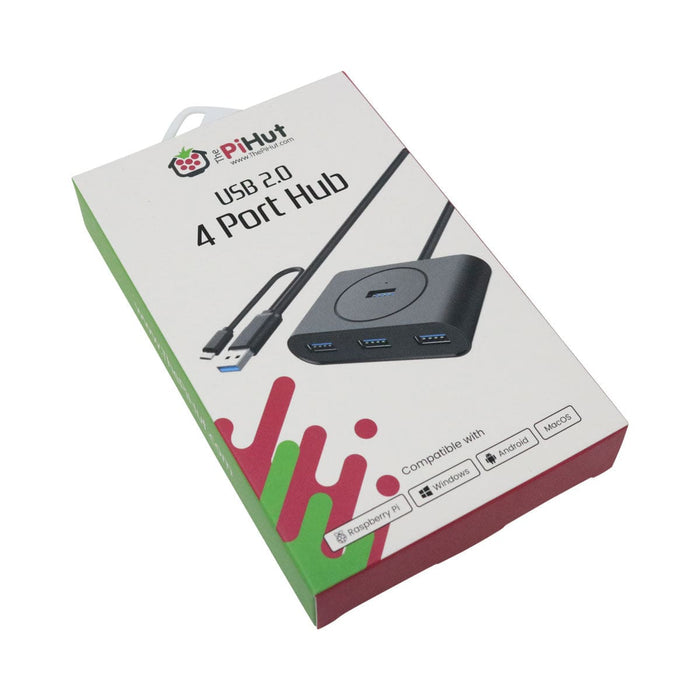 4 Port USB Hub (USB 2.0) [Discontinued] by The Pi Hut - The Pi Hut