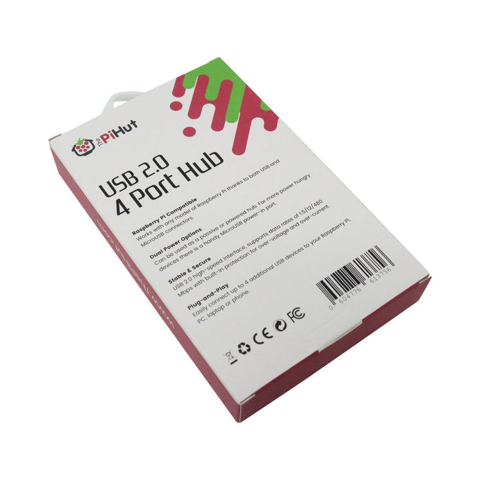 4 Port USB Hub (USB 2.0) [Discontinued] by The Pi Hut - The Pi Hut