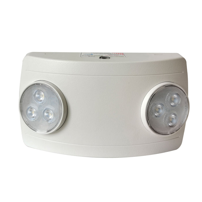 7.5-inch White Emergency Light with 1.08W Output, Self Diagnostic Testing and 120-277V Input