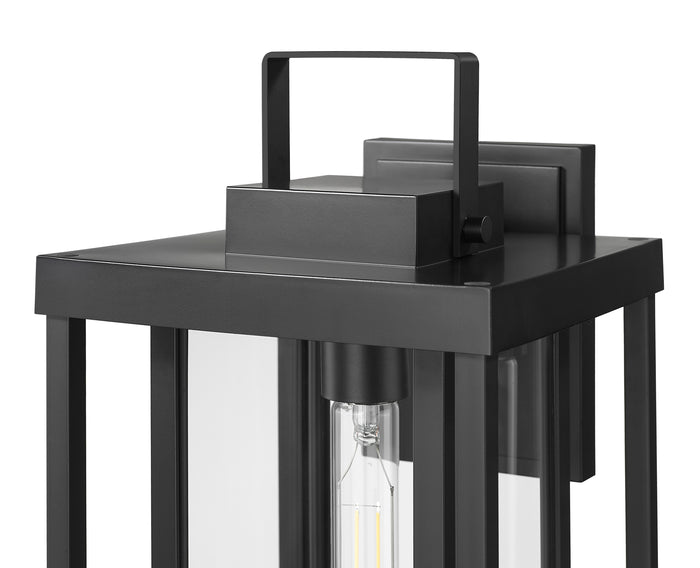 8'' McDonough Powder Coated Black 1 Light Lantern
