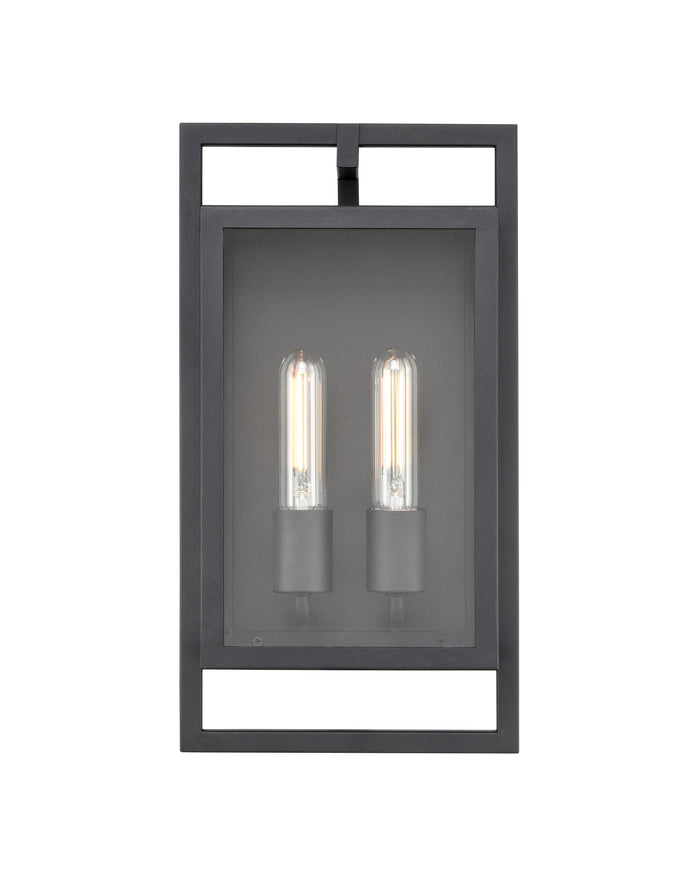 8.3'' Agatha Textured Black 2 Light Wall Sconce