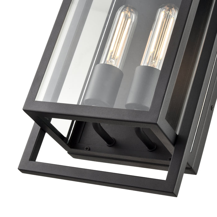 8.3'' Agatha Textured Black 2 Light Wall Sconce