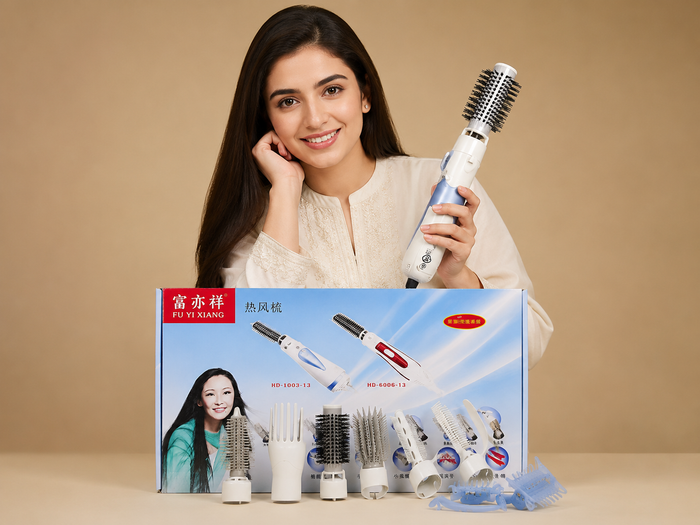 9-in-1 Hot Air Styler Hair Dryer Brush Set | Multi-Function Hair Styling Tool