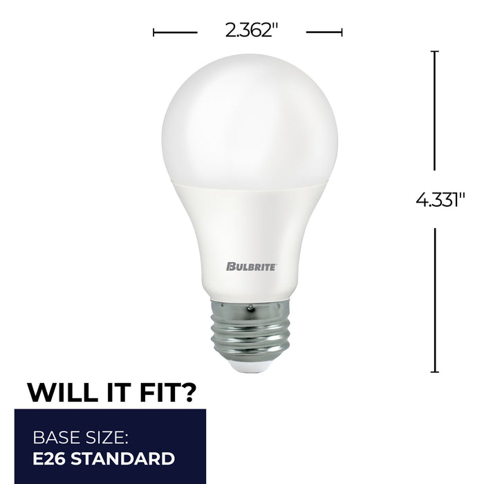 A19 8.5W Non-Dimmable Frost Filament LED Light Bulb with E26 Base, 3000K, 750 Lumens, 8-Pack