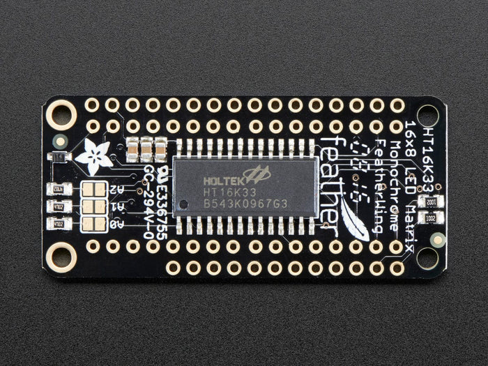 Adafruit 0.8" 8x16 LED Matrix FeatherWing Display Kit - White by Adafruit - The Pi Hut