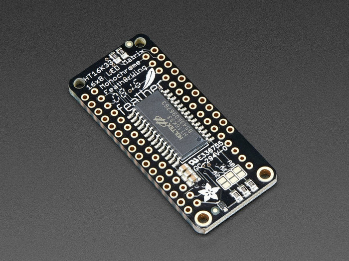 Adafruit 0.8" 8x16 LED Matrix FeatherWing Display Kit - White by Adafruit - The Pi Hut