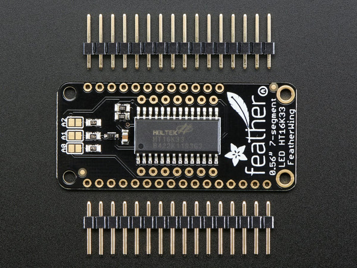 Adafruit 4-Digit 7-Segment LED Matrix Display FeatherWing by Adafruit - The Pi Hut