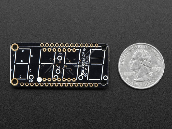 Adafruit 4-Digit 7-Segment LED Matrix Display FeatherWing by Adafruit - The Pi Hut