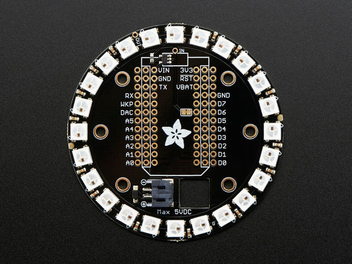 Adafruit Particle/Spark NeoPixel Ring Kit - 24 NeoPixels [Discontinued] by Adafruit - The Pi Hut
