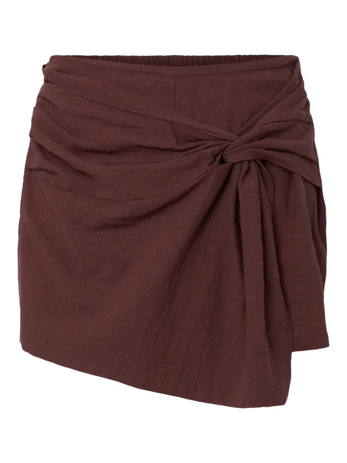 Agnes skort deep mahogany