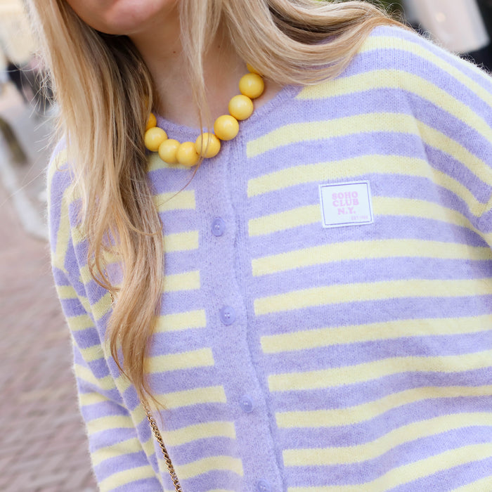 Aimee streep vest Lila geel