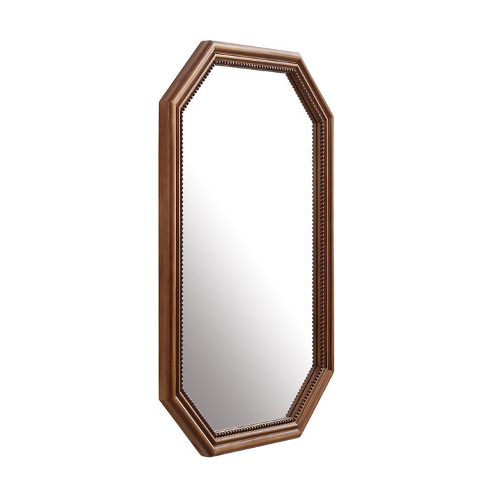 Alden Vintage Inspired Real Wood Wall Mirror