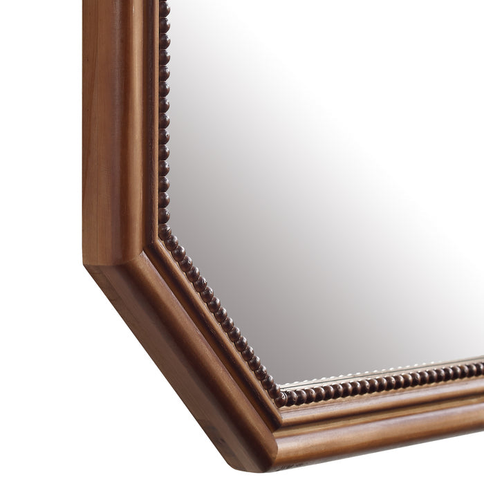 Alden Vintage Inspired Real Wood Wall Mirror