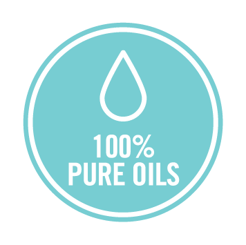 100% pure oils icon — All Natural Dog Wash is scented with pure essential oils