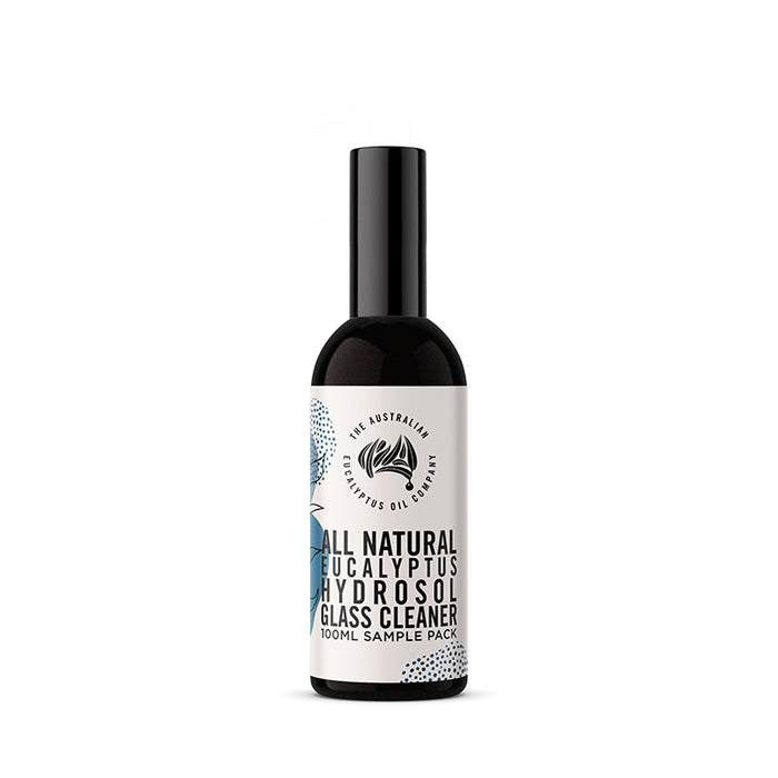 All Natural Eucalyptus Hydrosol Glass Cleaner 100ml sample pack bottle