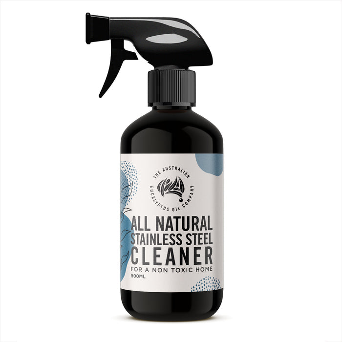 All Natural Stainless Steel Cleaner 500ml black trigger spray bottle