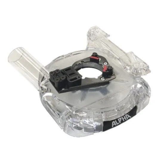 Universal grinding dust cover, transparent hood with mounting bracket