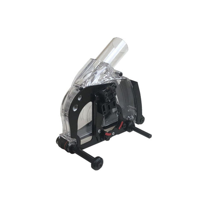 Dust cover CX Series: transparent cover, black base, side handles