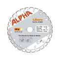 Alpha Libero diamond blade with toothed rim and center hole, dry use