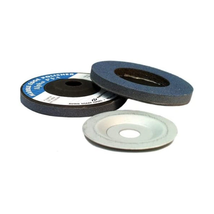 PVA 4" high-speed polishing pads set with blue discs and white backing