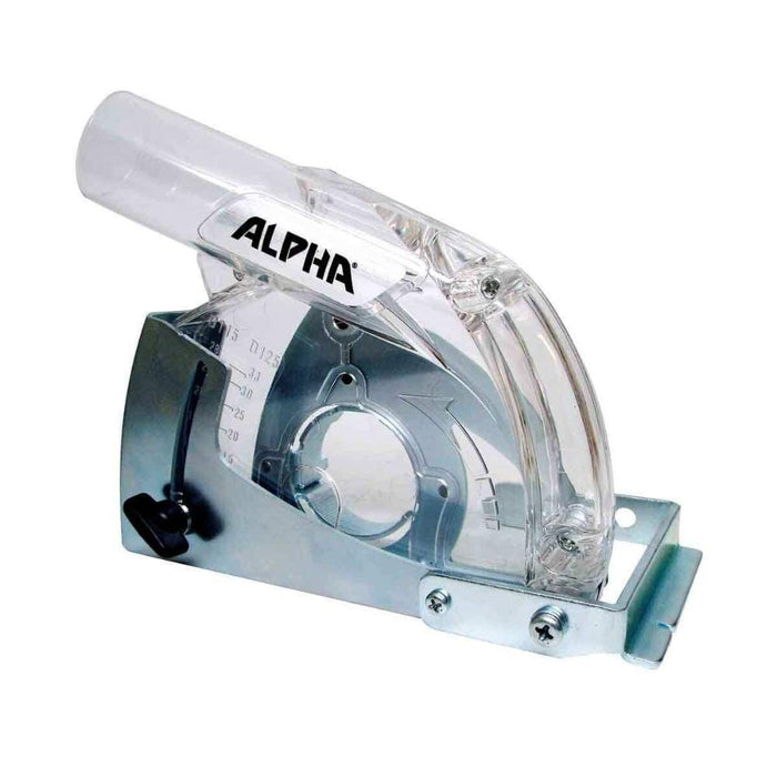 Alpha EcoGuard W Series dust collection cover with clear guard and metal base
