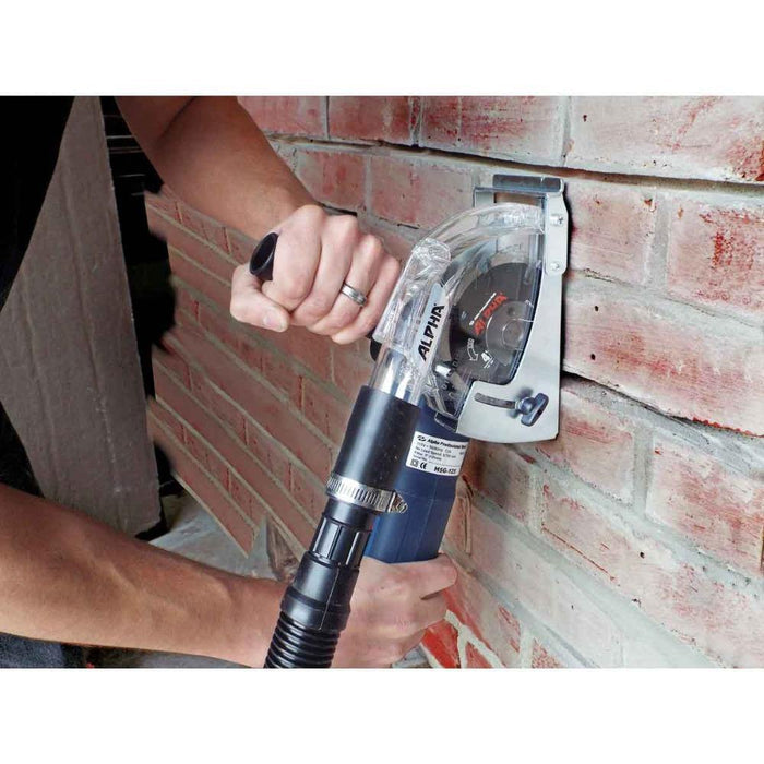 Dust collection cover for high-speed grinders with clear guard plate and side handle