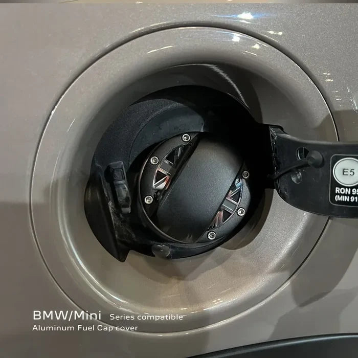 Aluminum fuel cap cover for BMW & MINI — DEFF