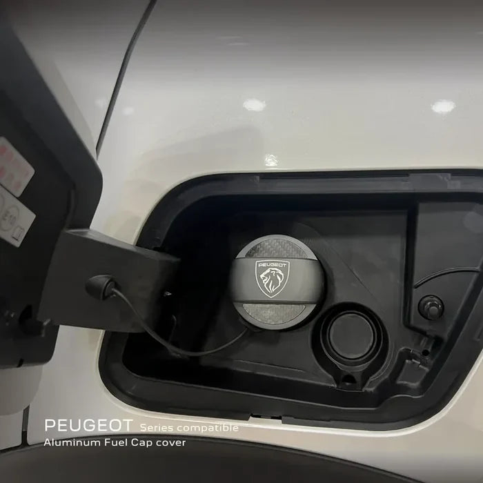 Aluminum fuel cap cover for Peugeot & Citroën — DEFF