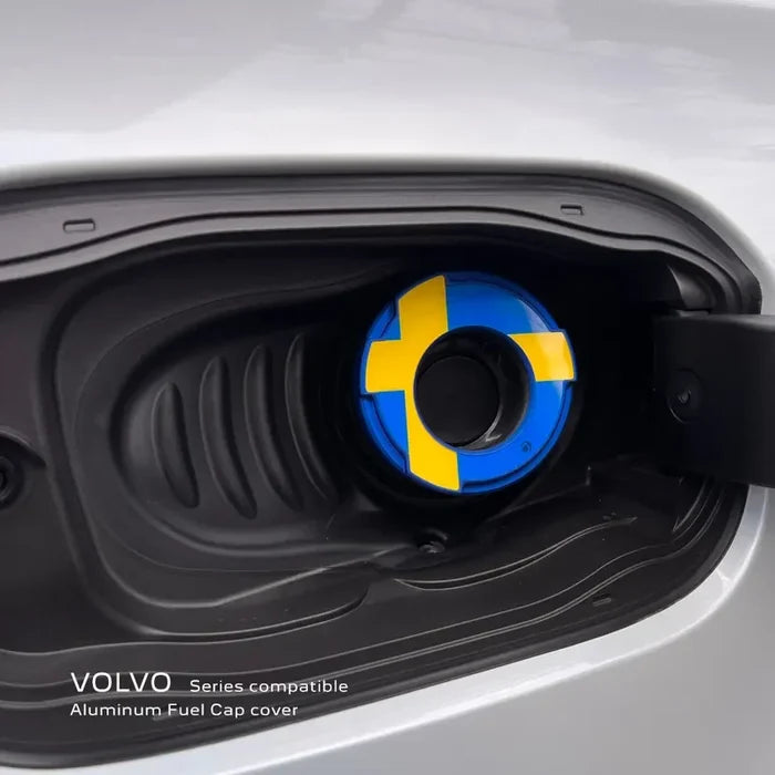 Aluminum fuel cap cover for Volvo — DEFF